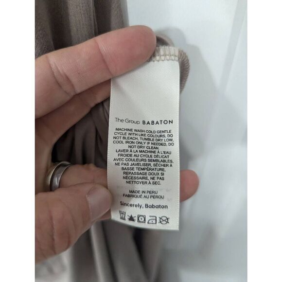 Aritzia The Group by Babaton Evelina Dress size 1X beige midi racer tank dress - Picture 7 of 9